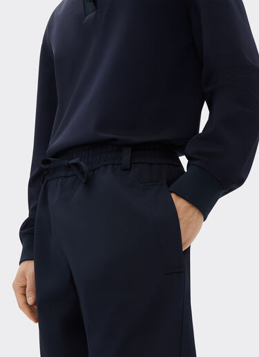 Ferrari Cargo trousers in recycled cotton-blend twill Navy 21863f