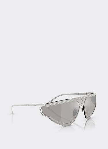 Ferrari Lunettes de soleil Ferrari Limited Edition en métal satiné avec monture argentée réfléchissante Argent F1579f