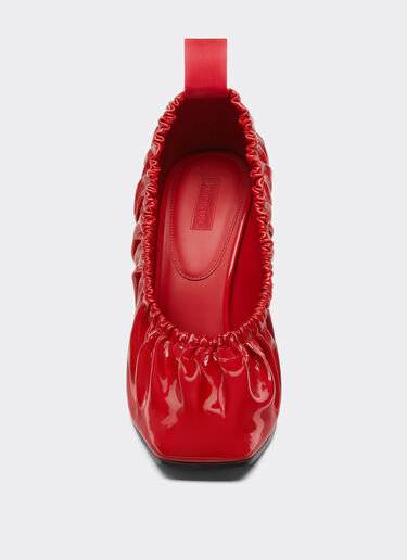 Ferrari Patent leather curled pump shoe Rosso Dino 21447f