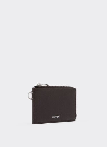 Leather card holder Ferrari Leather card holder Marrone Scuro 50883f