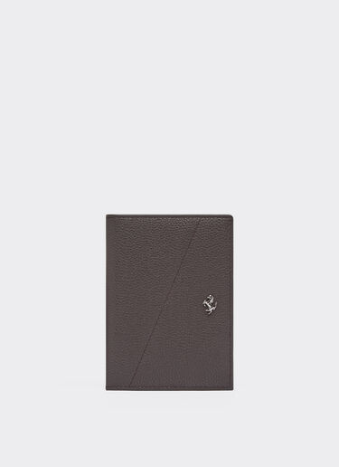 Ferrari Grained leather passport holder Dark Brown 21432f