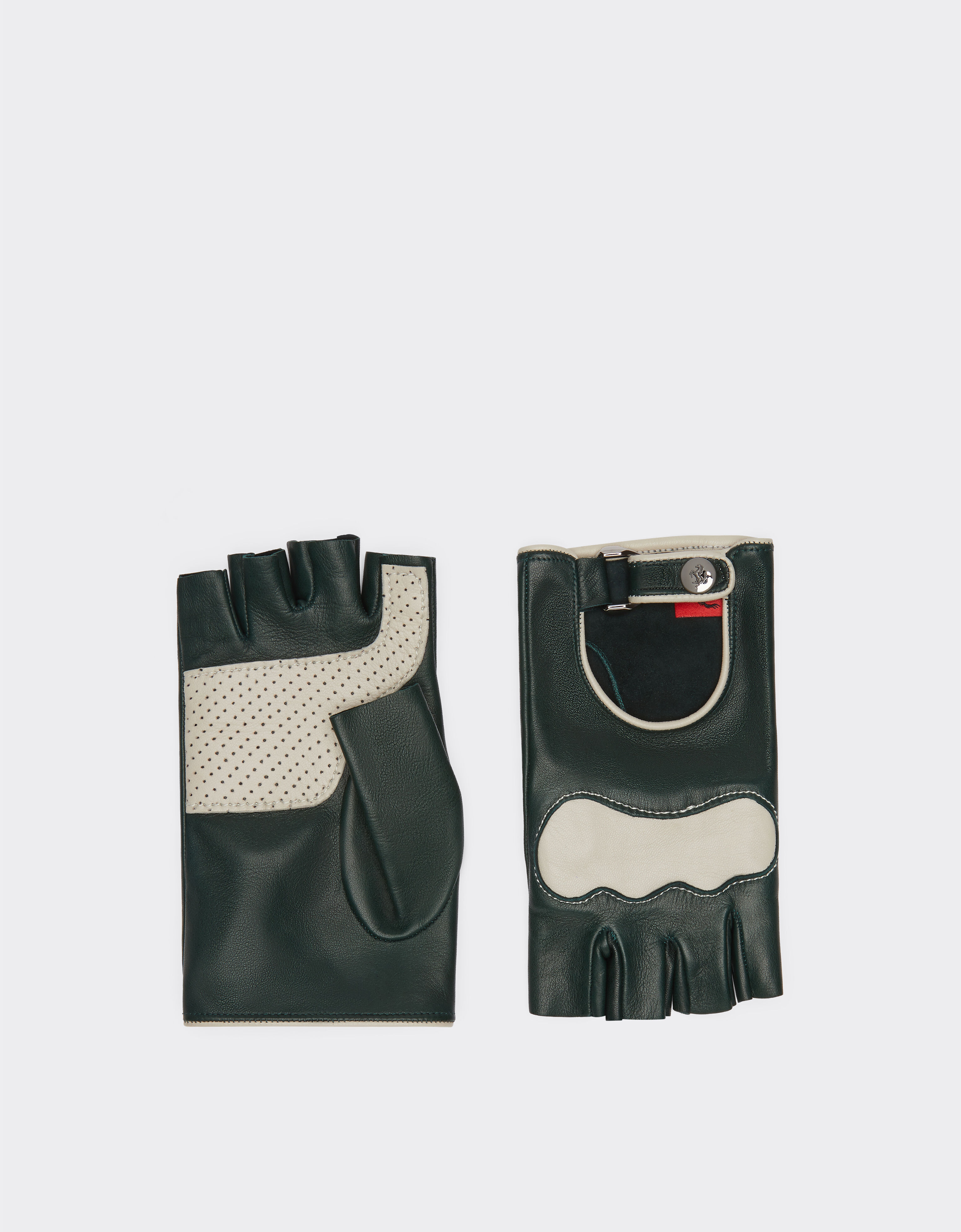 Ferrari Nappa leather driving gloves Verde militar 21351f