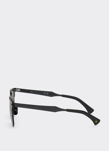 Ferrari Ray-Ban für Scuderia Ferrari RB3807M in schwarzem Metall mit dunkelgrauen Gläsern Schwarz F1512f