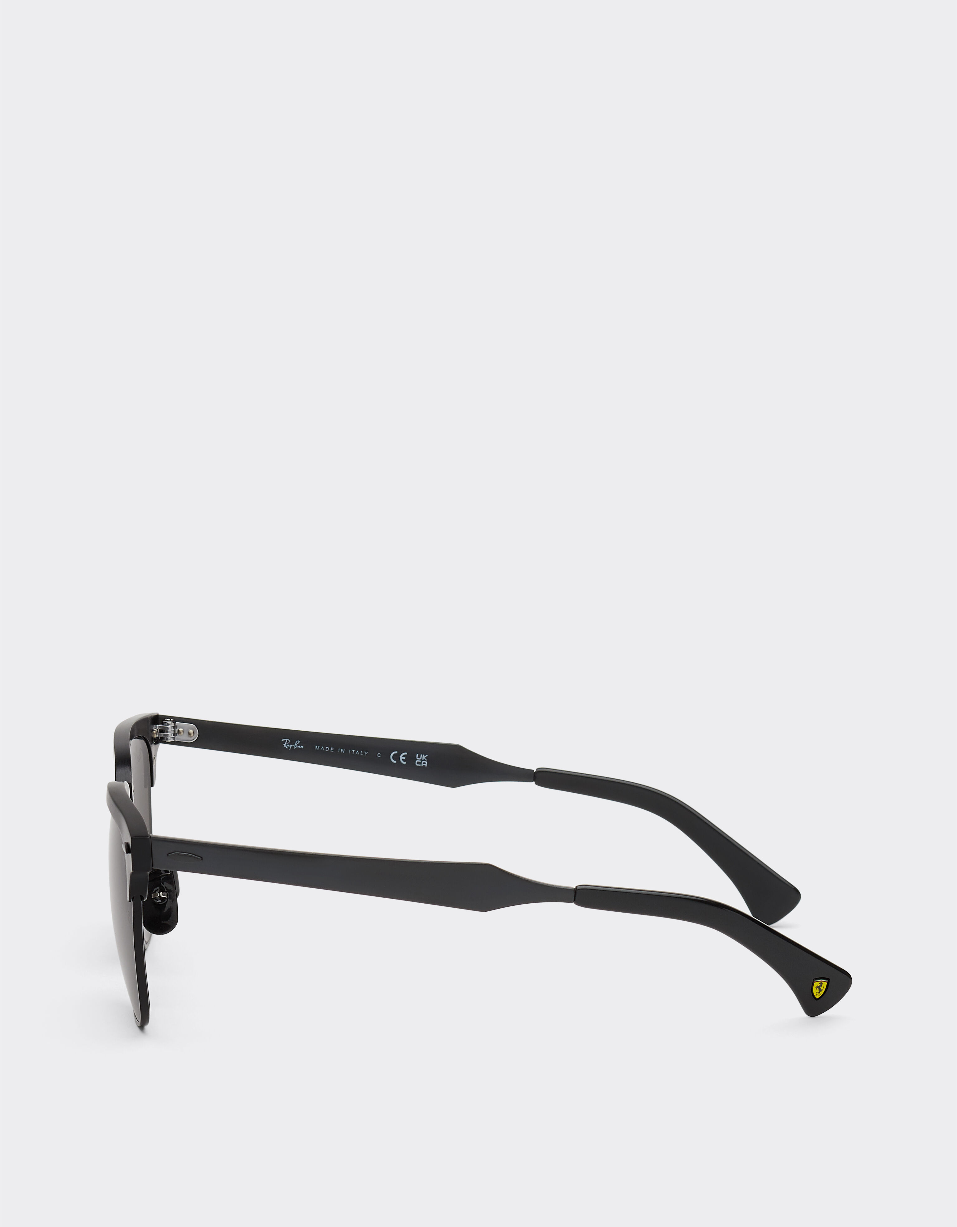 Ferrari Ray-Ban für Scuderia Ferrari RB3807M in schwarzem Metall mit dunkelgrauen Gläsern Schwarz F1512f
