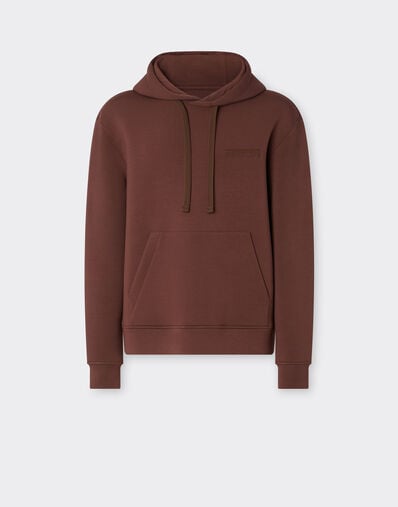 Ferrari Hooded sweatshirt in scuba fabric Espresso 22844f