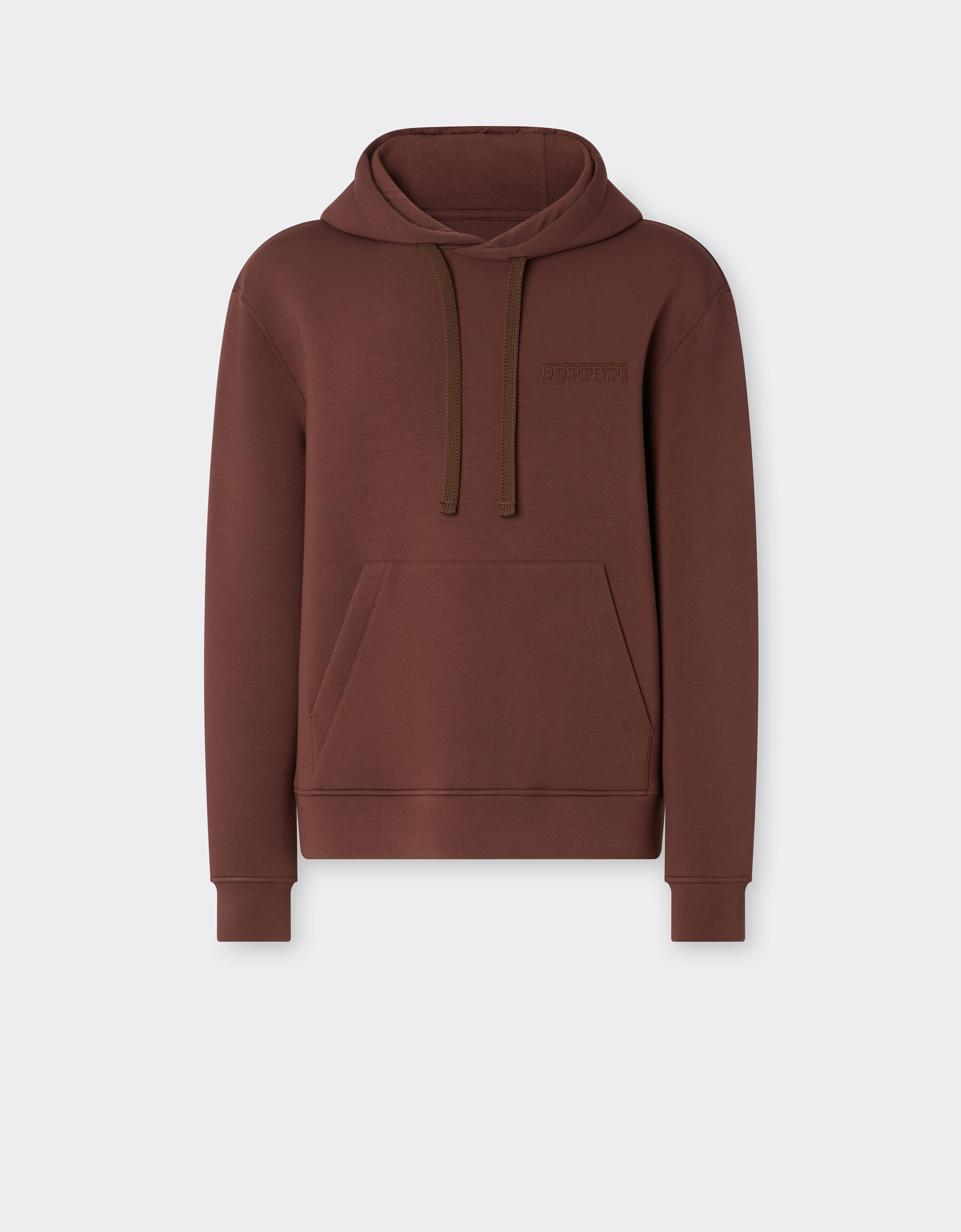 Ferrari Hooded sweatshirt in scuba fabric Espresso 22844f