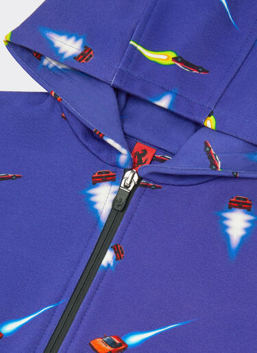 Ferrari Sweat-shirt en coton avec imprimé Ferrari Cars Bleu poudré 47932fK