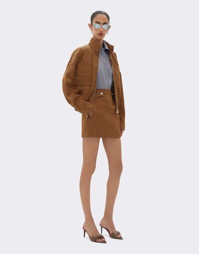 Gonna in Gabardine Riciclato Ferrari Gonna in Gabardine Riciclato Caffè CWWSK0016WPA0005f