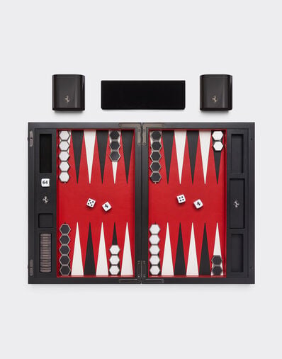 Ferrari Backgammon board in wood and carbon fibre Black 48586f