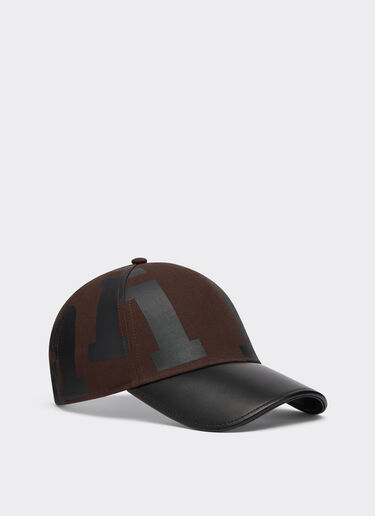 Ferrari Cotton and leatherbaseball cap Dark Brown 21346f