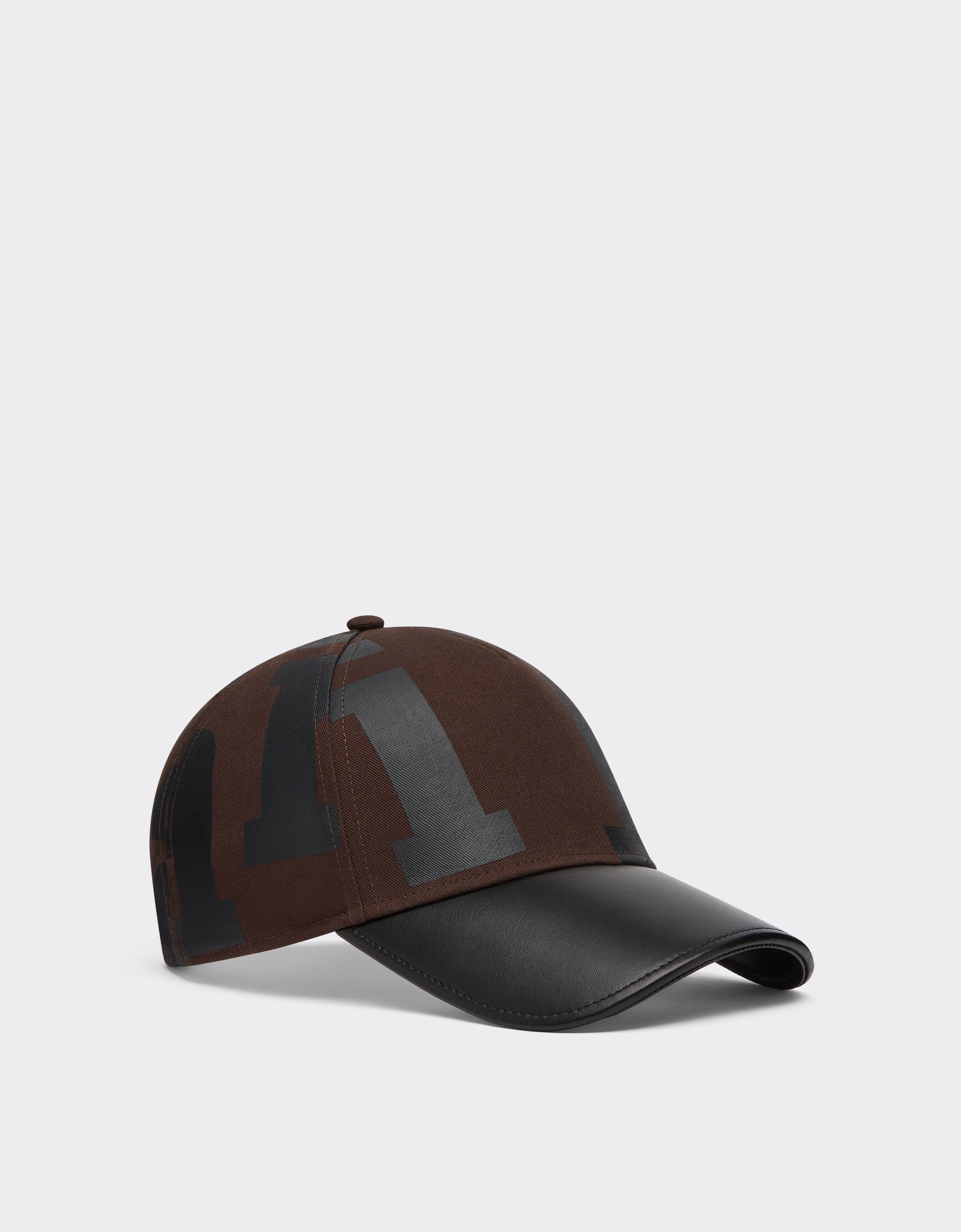 Ferrari Cotton and leatherbaseball cap Dark Brown 21346f