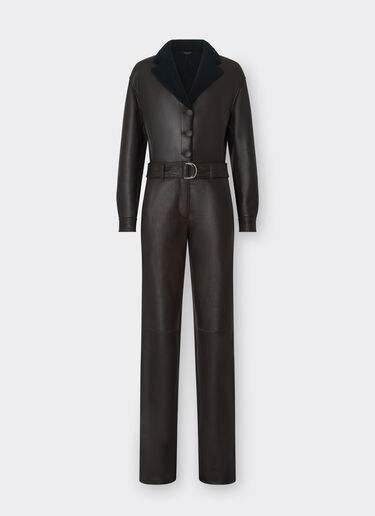 Ferrari Jumpsuit in shearling Dark brown 20984f