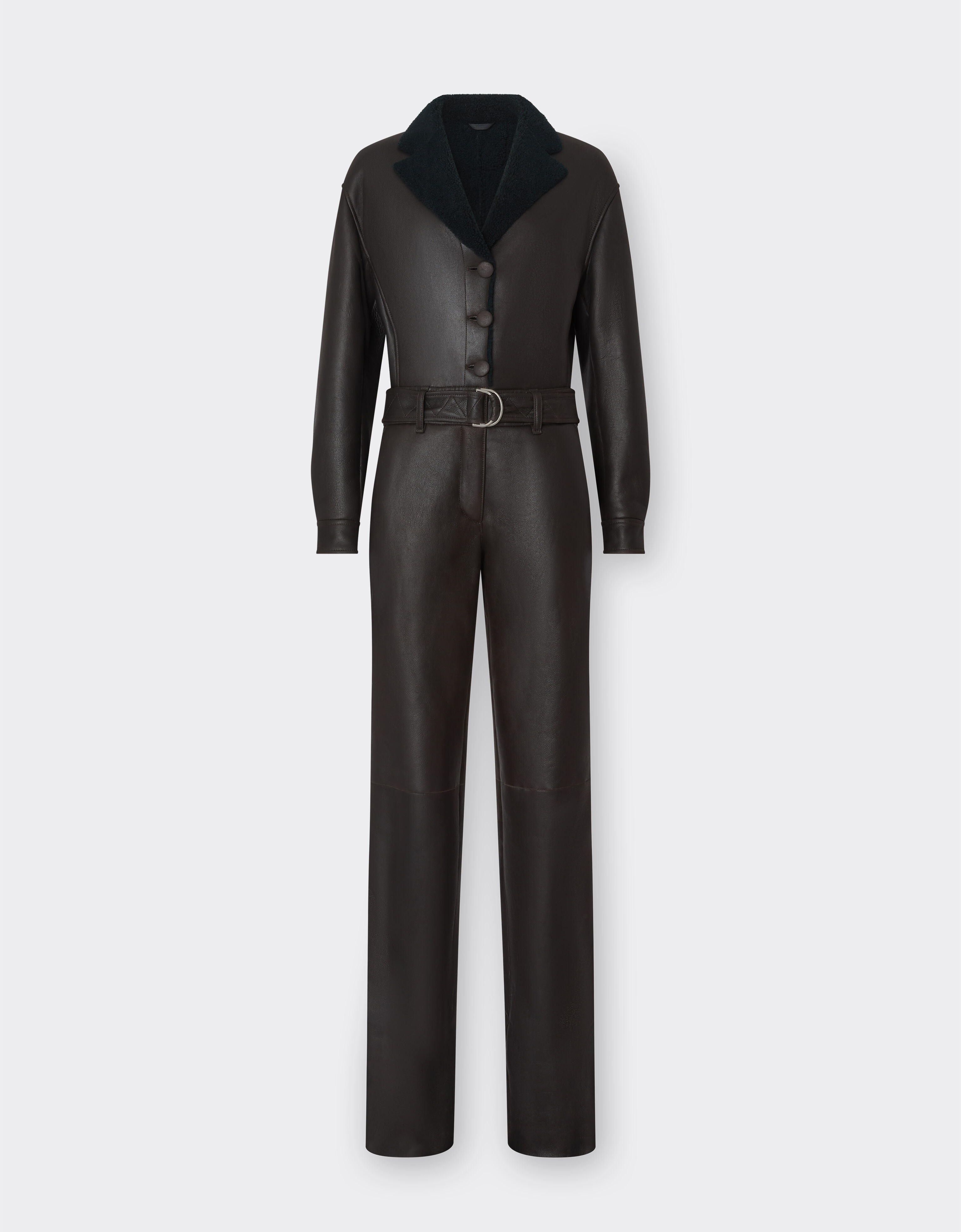 Ferrari Jumpsuit in shearling Dark brown 20984f