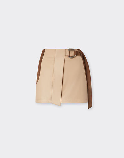 Ferrari Minifalda de napa y ante Gesso 22590f