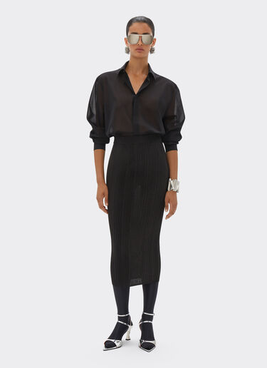 Ferrari Viscose and lurex pencil skirt Black 21665f