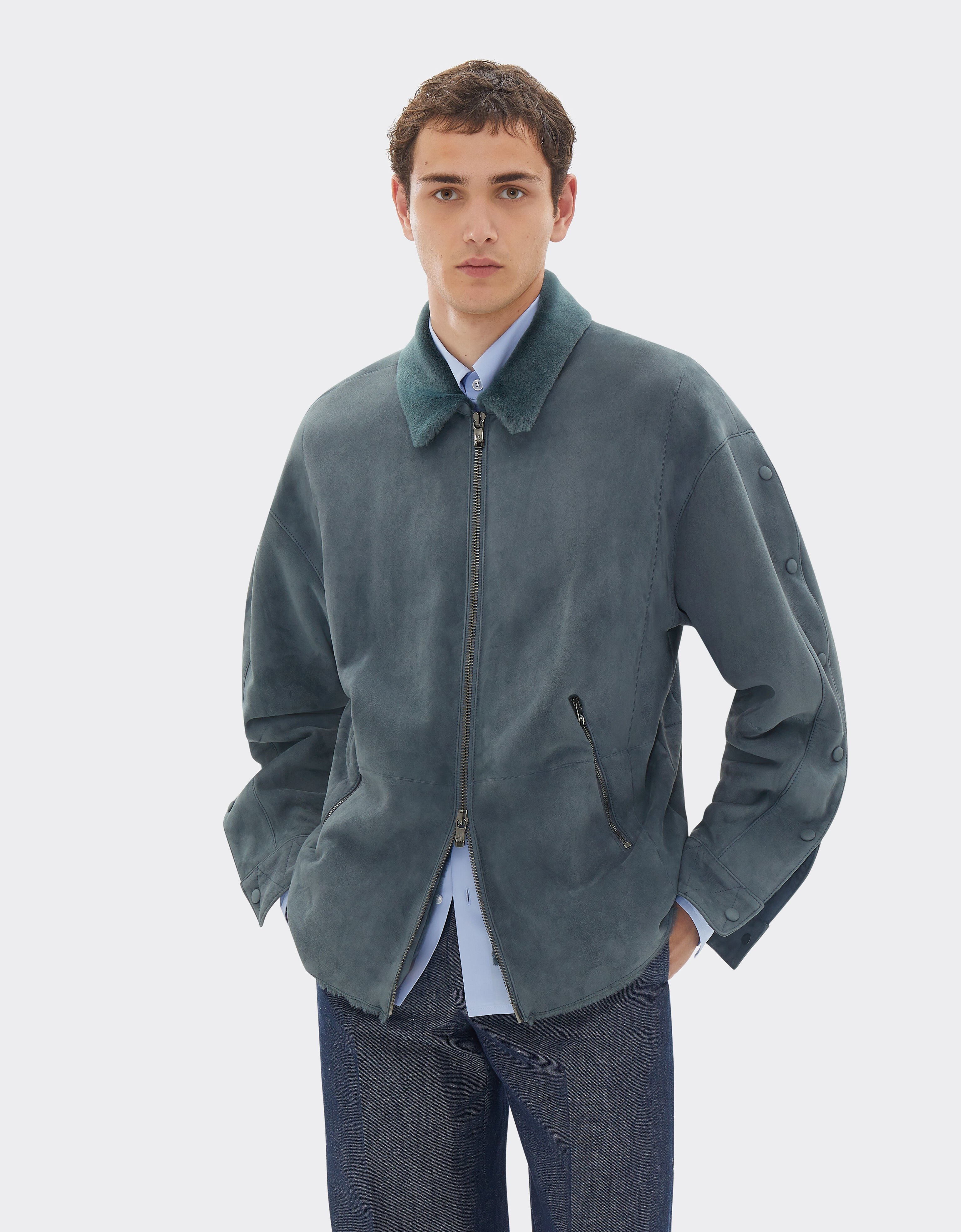 Ferrari Shearling overshirt jacket Peacock 22580f