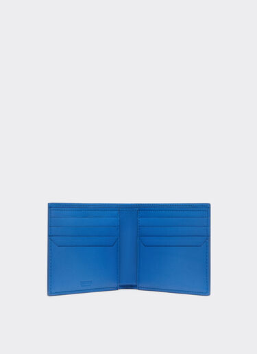 Ferrari Horizontal wallet in smooth nappa leather Klein Blue 22198f