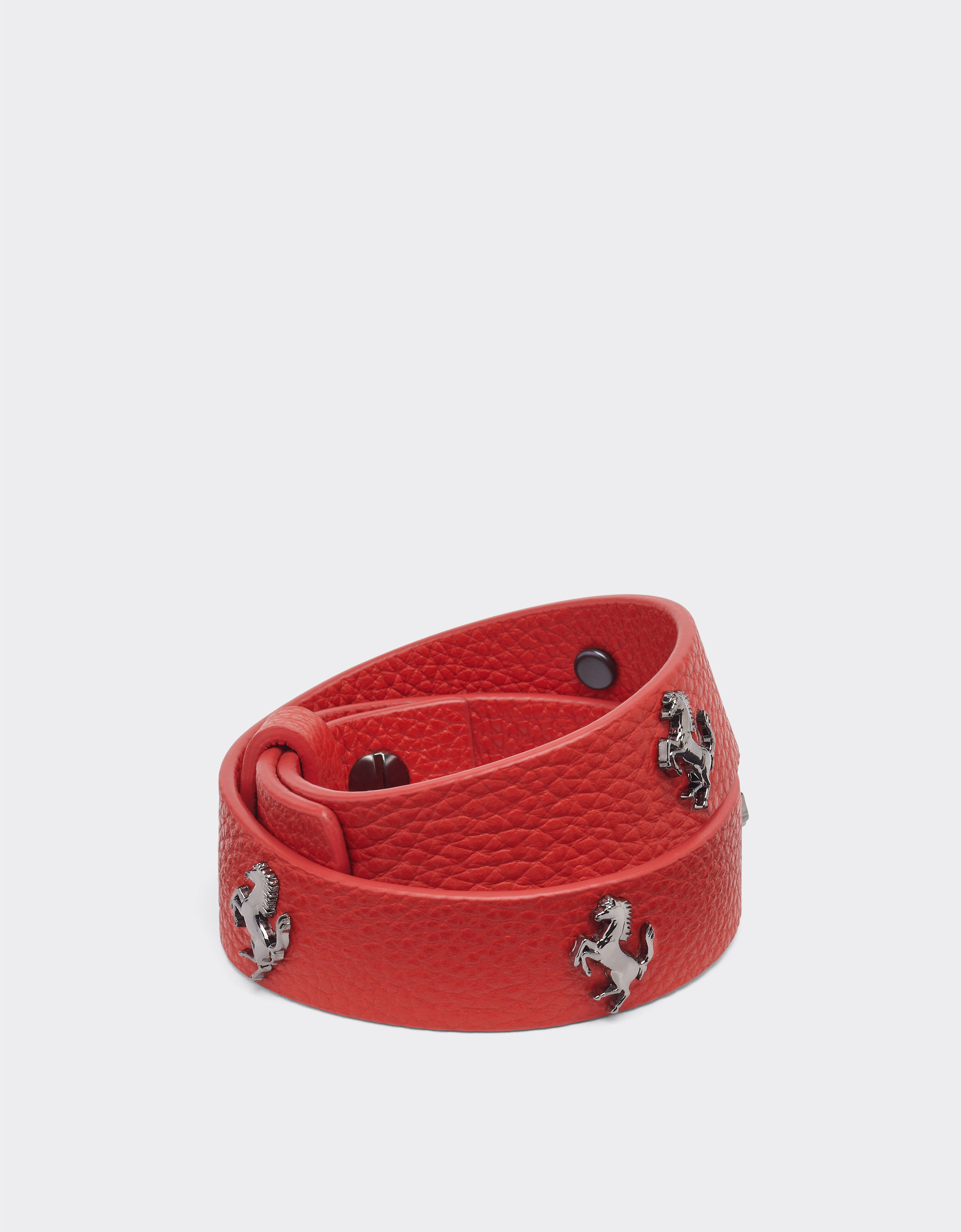 Ferrari Leather bracelet with studs Rosso Dino 20132f