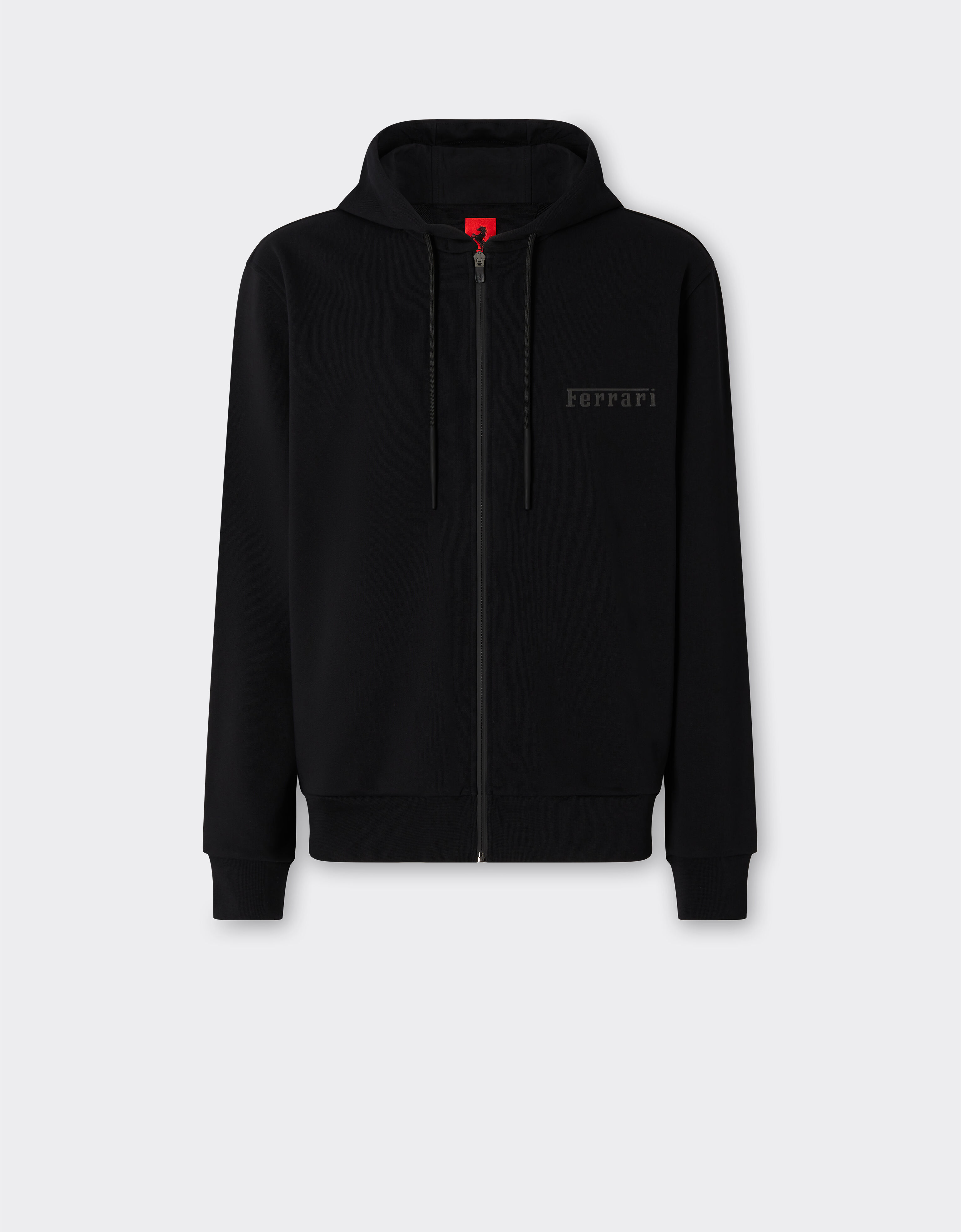 Ferrari Hooded sweatshirt with Ferrari logo Black 48515f