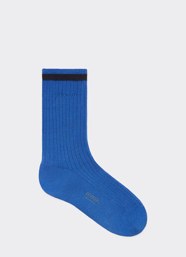 Ferrari Cotton socks with jacquard logo Navy 21922f