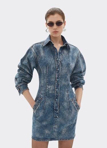 Dress in needled and washed denim Ferrari Dress in needled and washed denim Denim 22504f