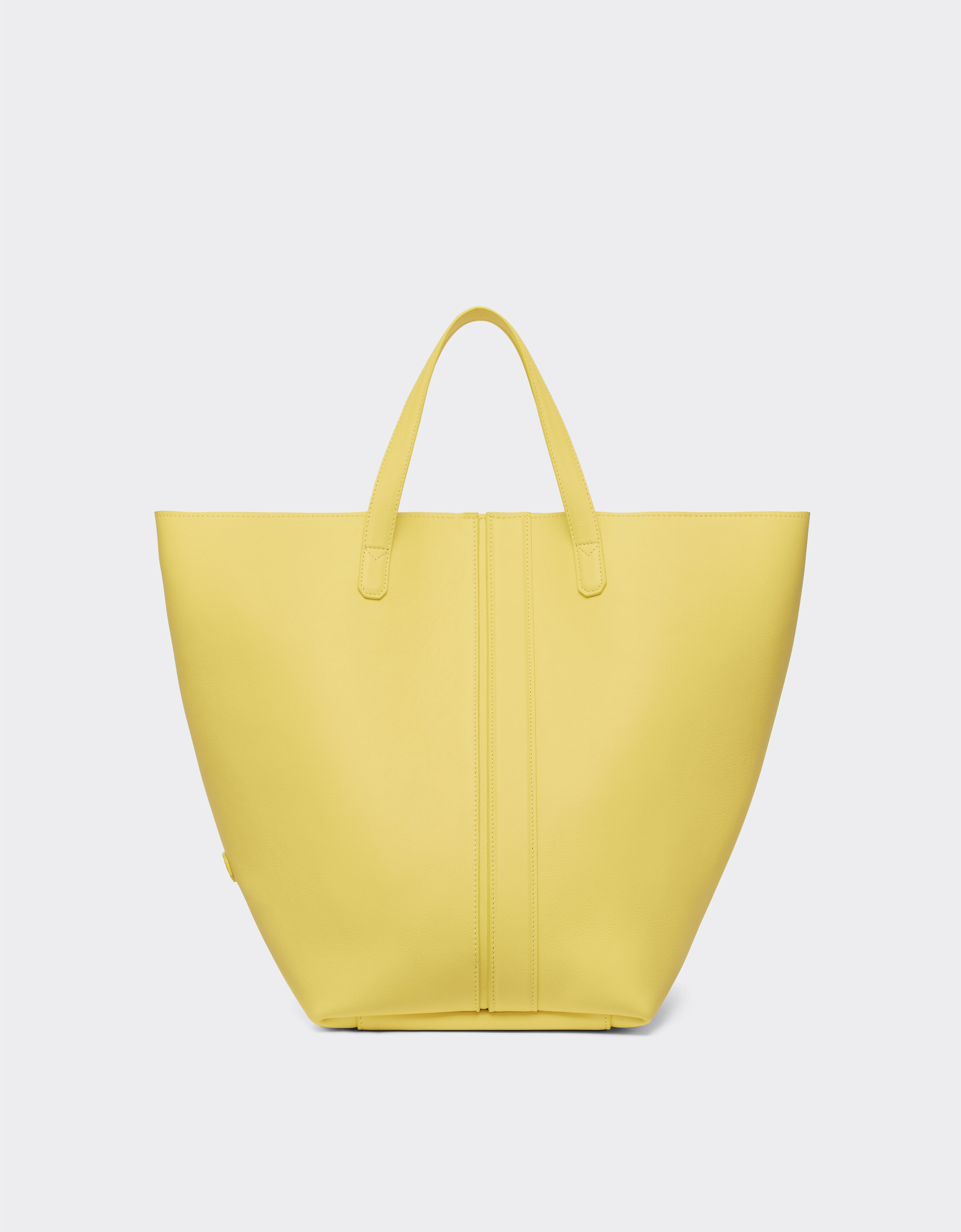 Ferrari Sac fourre-tout en cuir nappa lisse Giallo Modena 21979f