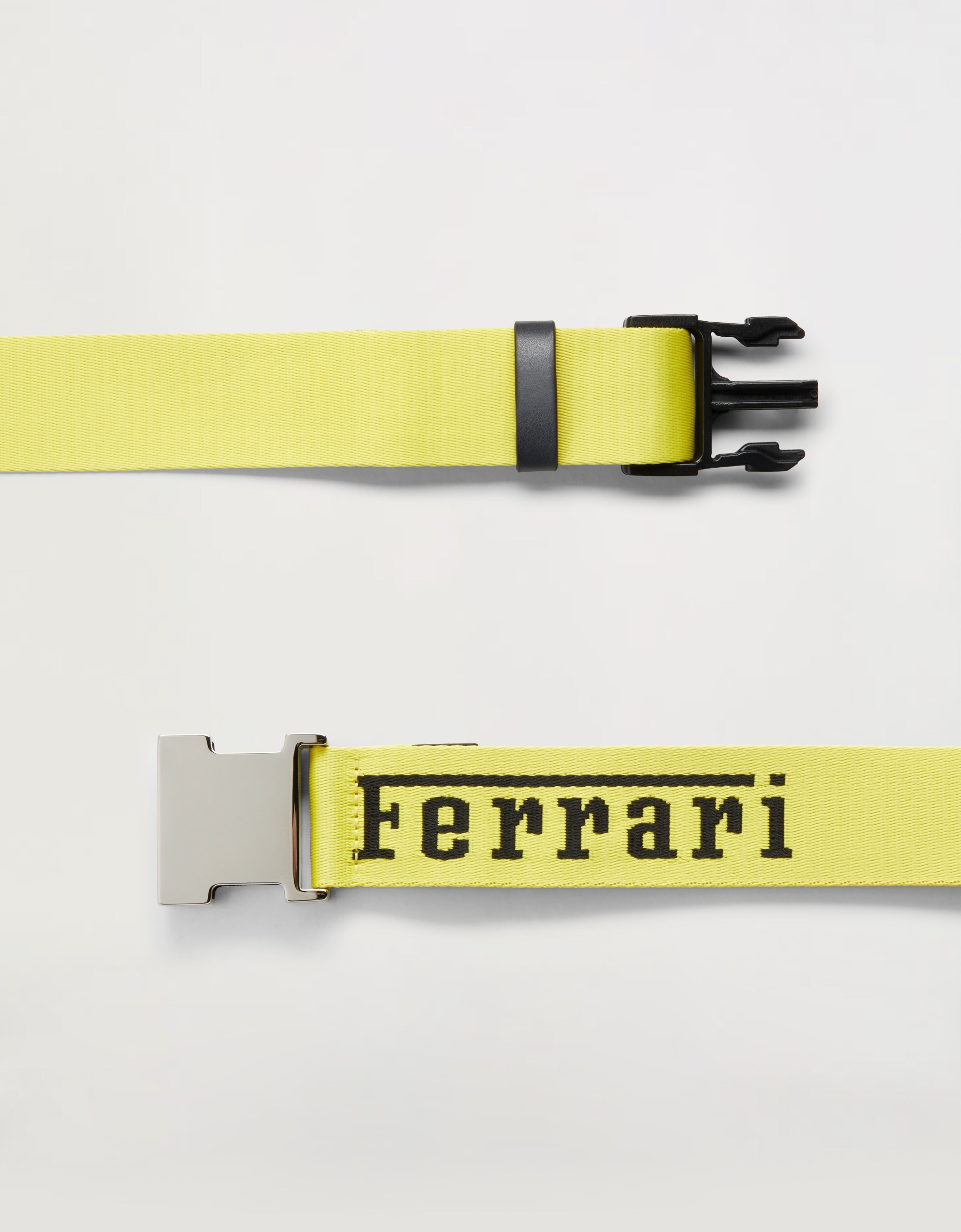 Ferrari Gürtel aus Textilband mit Ferrari-Logo Gelb 20017f