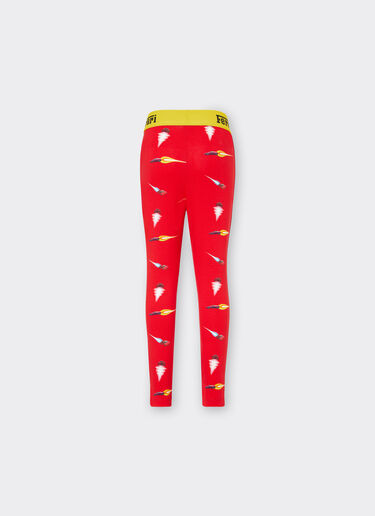 Ferrari Children’s cotton leggings with Ferrari Cars print Rosso Corsa 20167fK