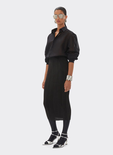 Ferrari Viscose and lurex pencil skirt Black 21665f