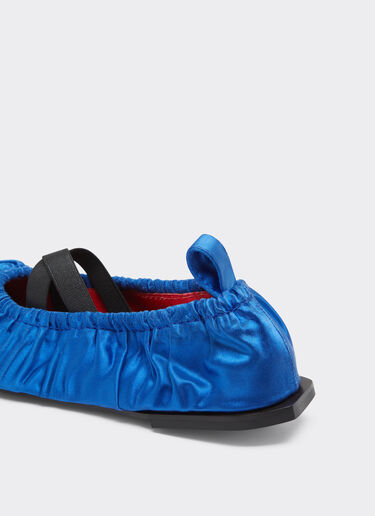 Ferrari Ballet flats in satin Klein Blue 22064f