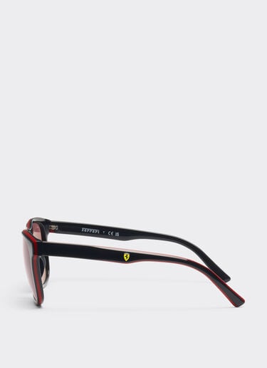 Ferrari Ray-Ban for Scuderia Ferrari 0FZ6020 en acetato negro brillante con lentes exclusivas Contrast Pro™ Rosso LY0SG1413EXT0001f
