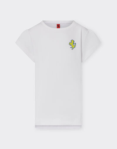 Ferrari Cotton top with Prancing Horse patch Optical White 48522fK