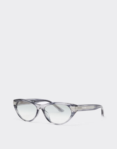 Ferrari Blue stripedacetate sunglasses with gray gradient mirrored lenses Blu Scozia LA0EZf
