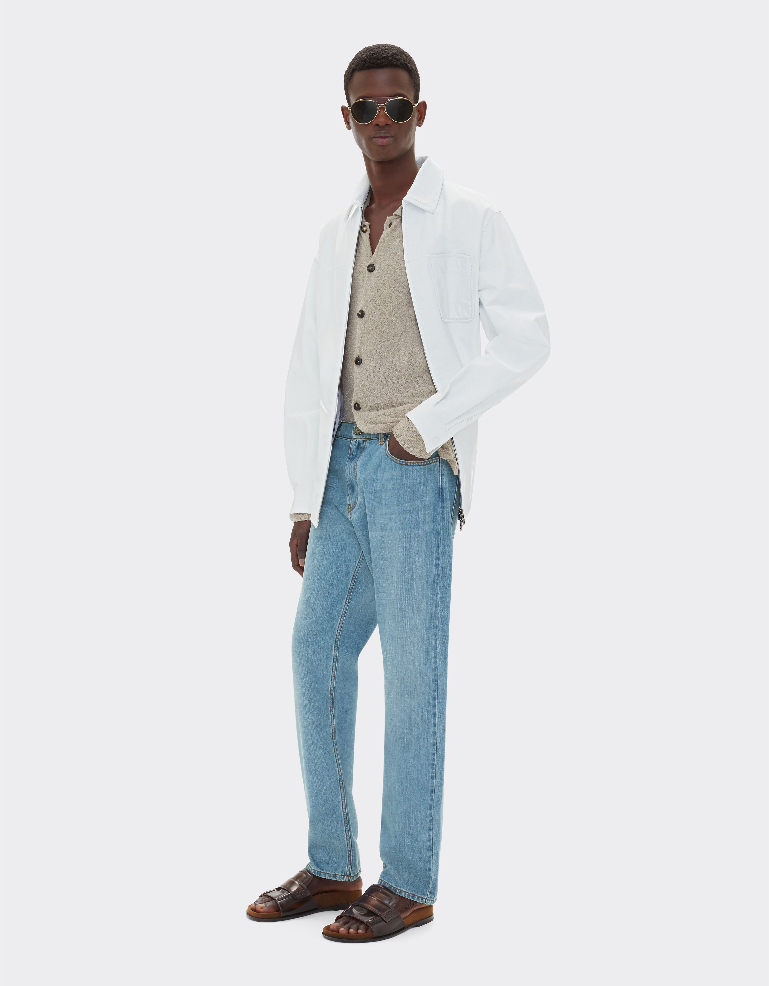 Ferrari Pantalon cinq poches en denim Denim clair 22229f