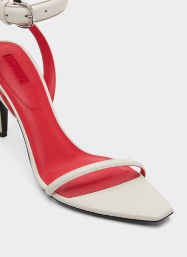 Ferrari Nappa leather heeled sandals Avorio 51646f