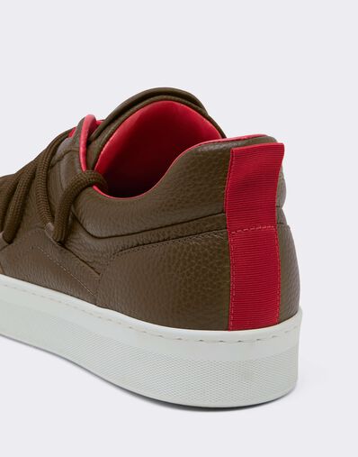 Ferrari Zapatillas bajas de piel granate Mimetico CSMLT0006XL00021f