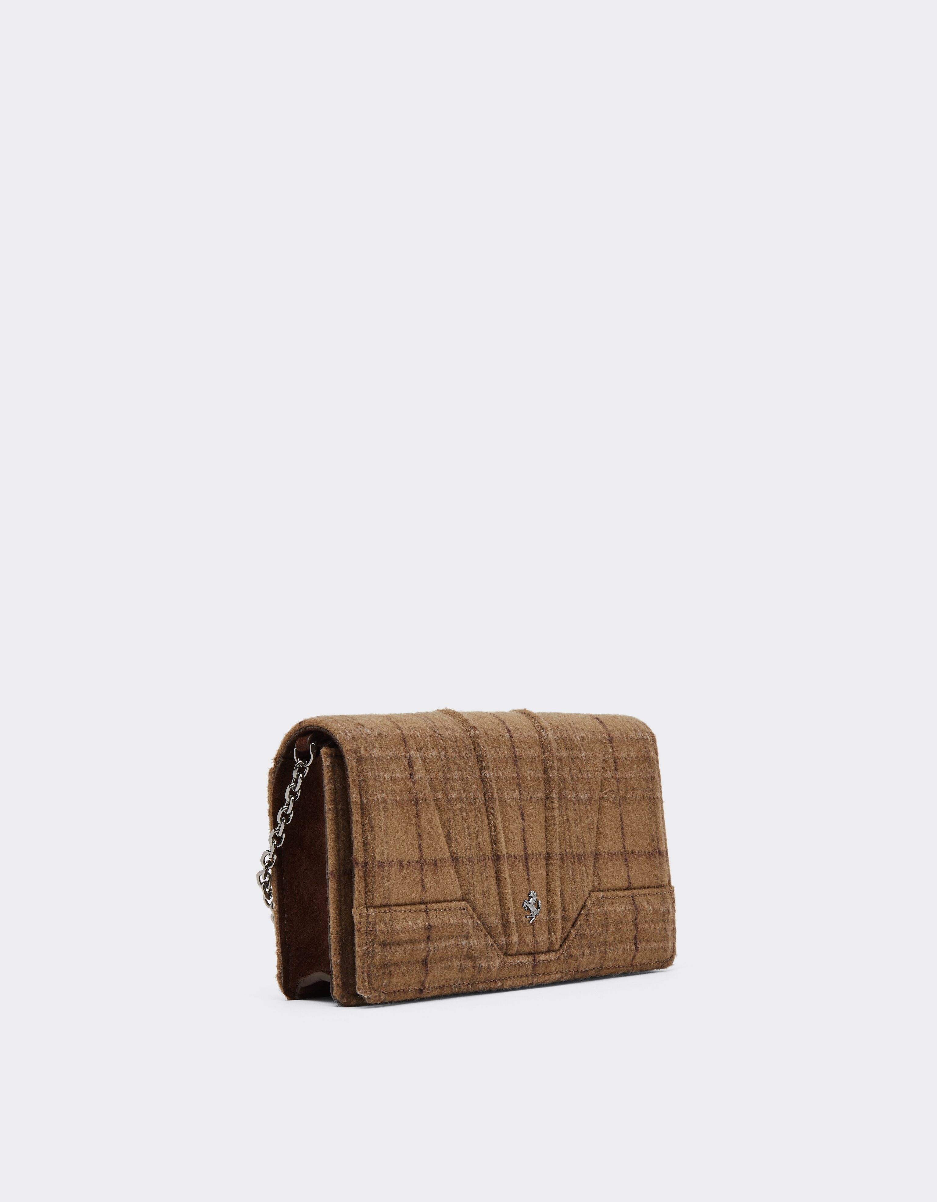 Ferrari Ferrari GT tartan wallet with chain strap Espresso 49273f