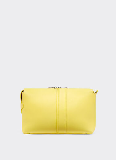 Ferrari Tasche aus genarbtem Leder mit Reißverschluss Giallo Modena 22124f