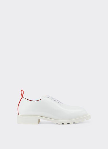 Ferrari Zapato derby en piel lisa Blanco óptico 21119f