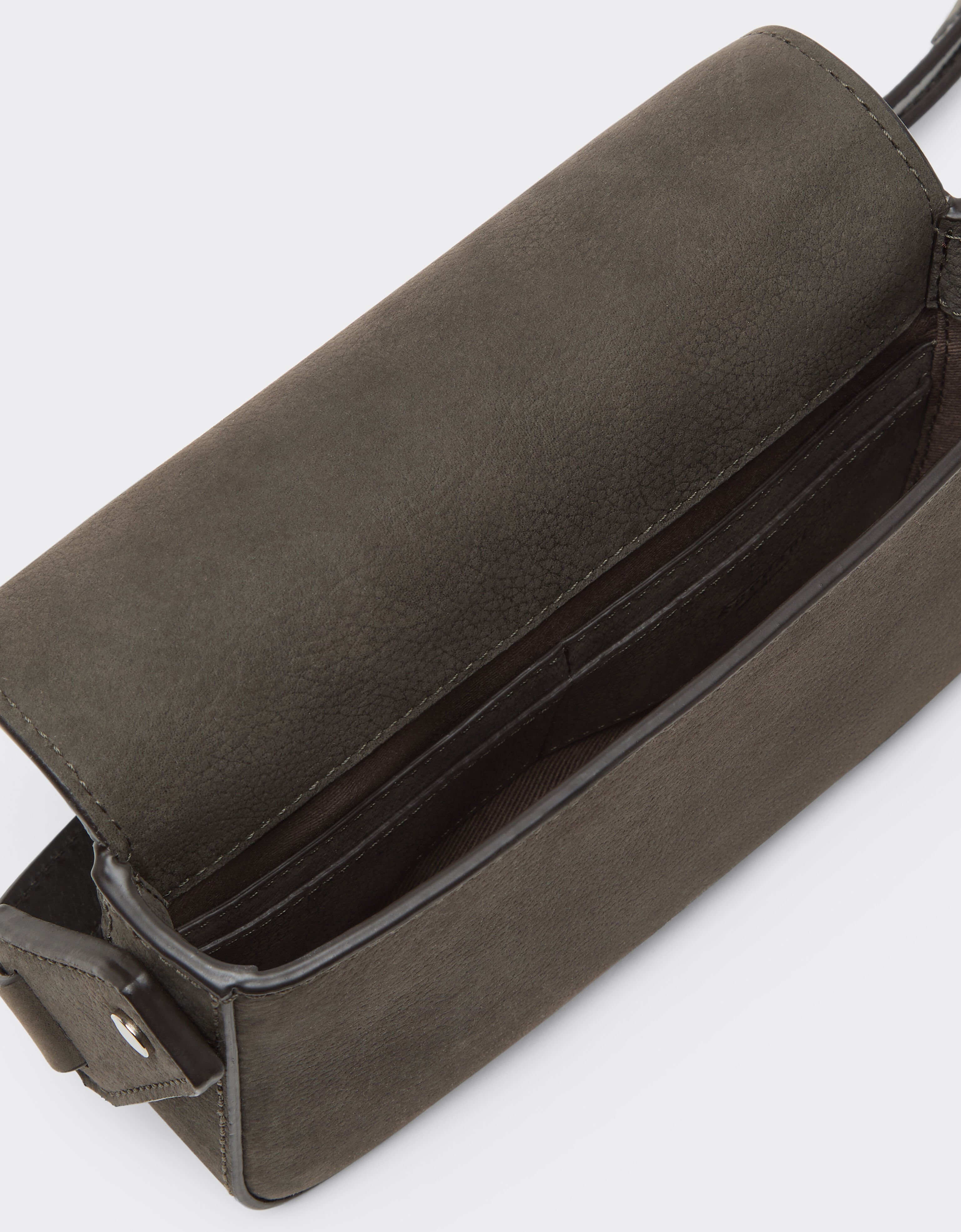 Ferrari Cartera de piel con correa Antracite CBMWC0001YL00066f
