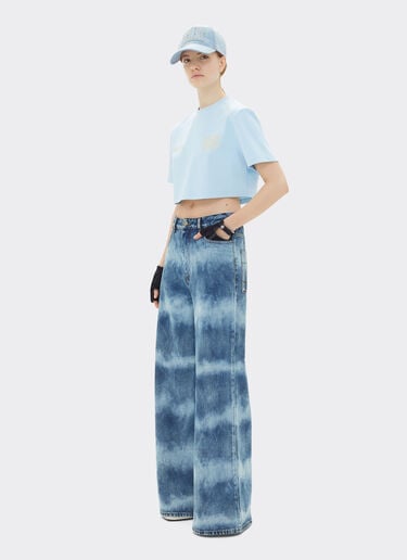 Ferrari x Charles Leclerc tie-dye denim five-pocket trousers Ferrari Ferrari x Charles Leclerc tie-dye denim five-pocket trousers Dark Denim 22779f