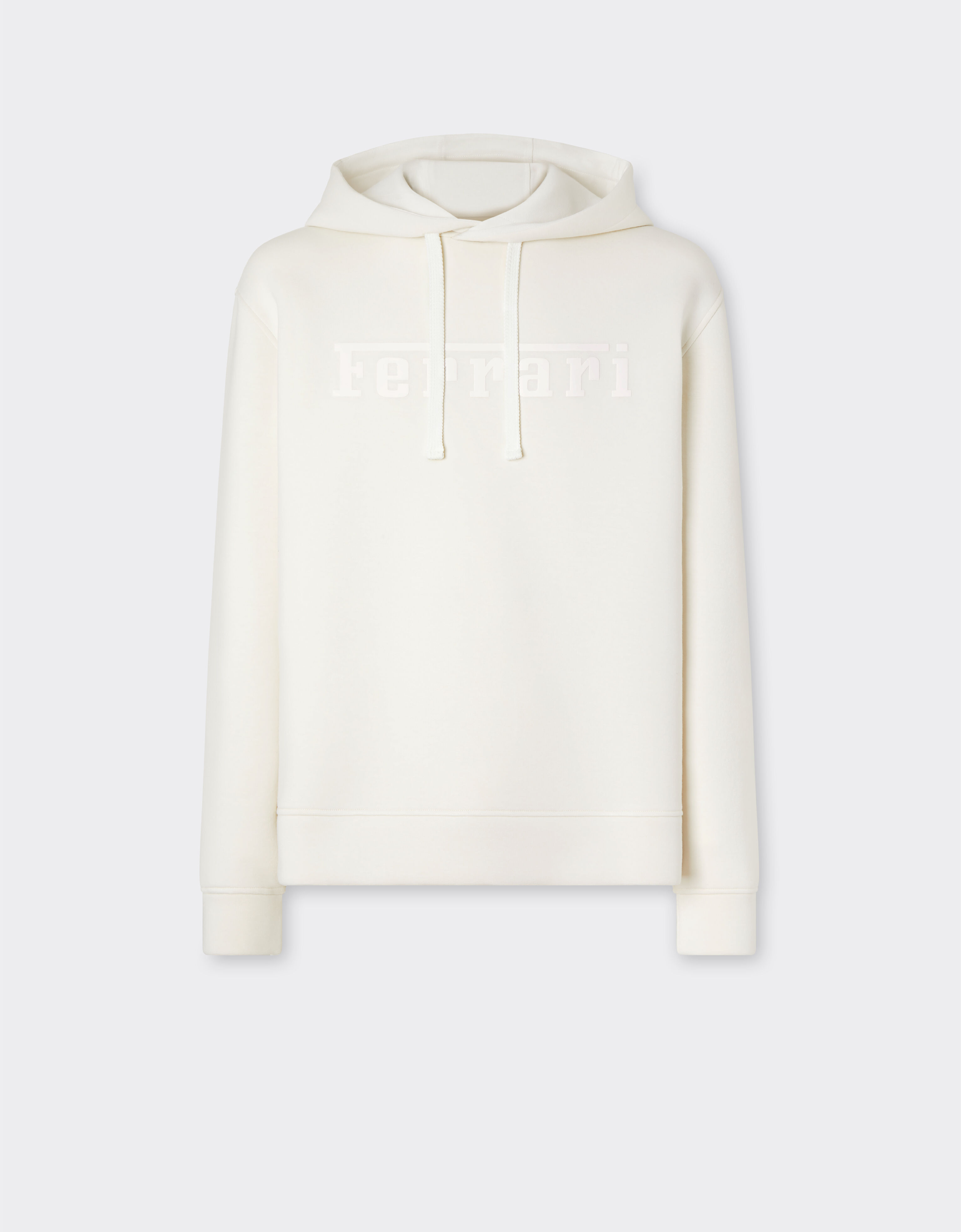 Ferrari Hooded sweatshirt in scuba Ivory 49280f
