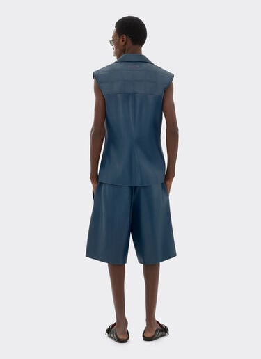 Bermuda shorts in semi-gloss nappa leather Ferrari Bermuda shorts in semi-gloss nappa leather Peacock 22459f
