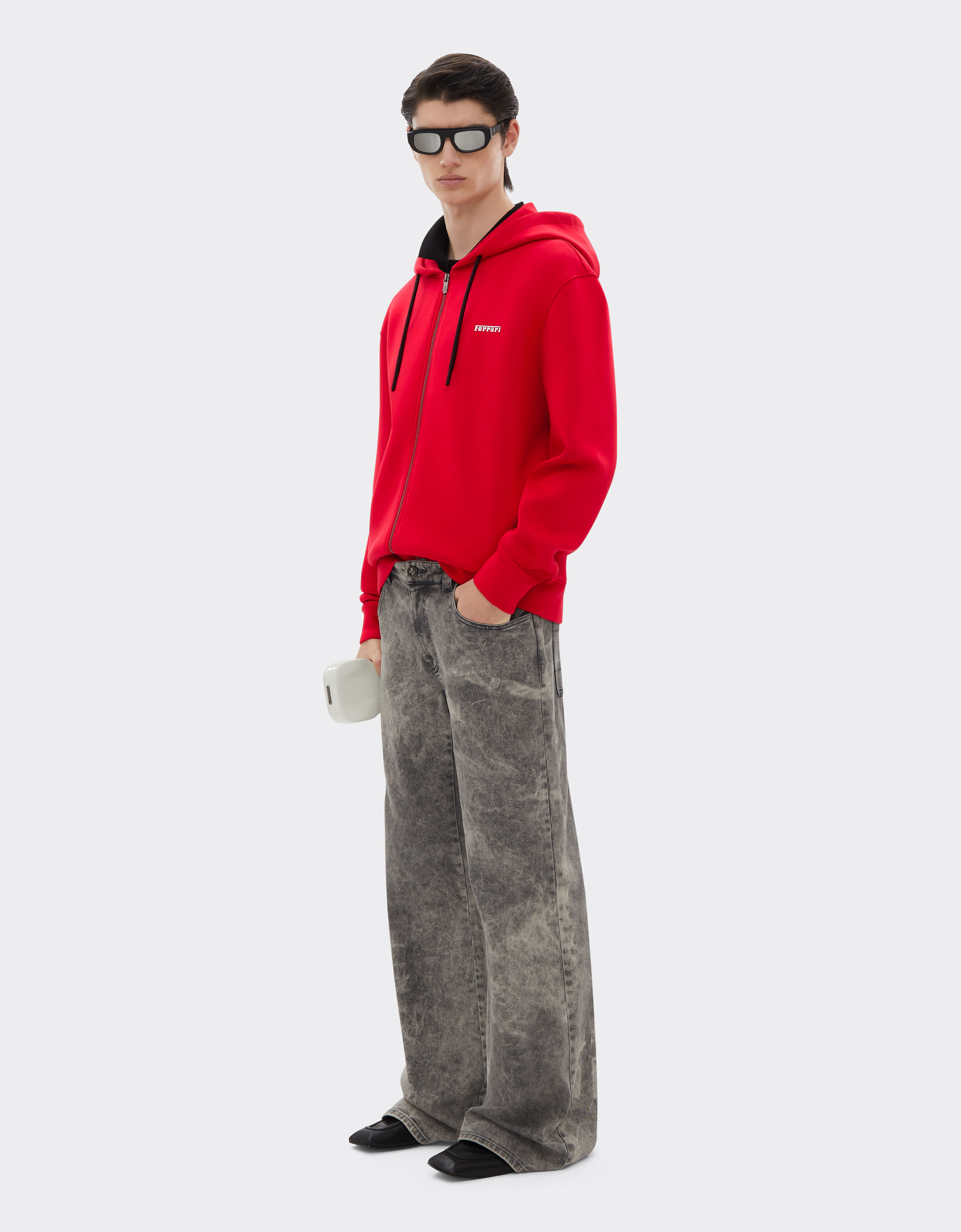 Ferrari Hooded sweatshirt in scuba Racing red 21996f