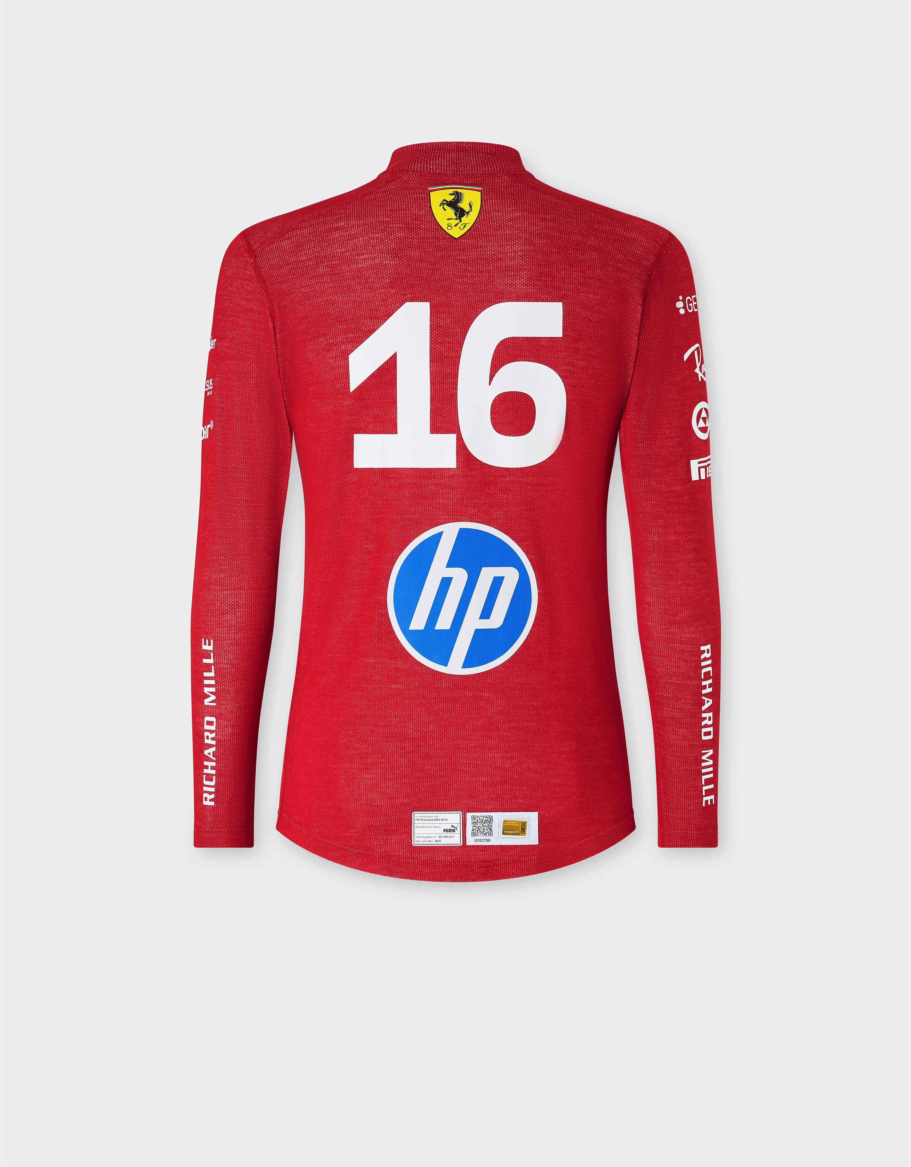 Ferrari Charles Leclerc Puma racing undersuit for Scuderia Ferrari Red LA08Of
