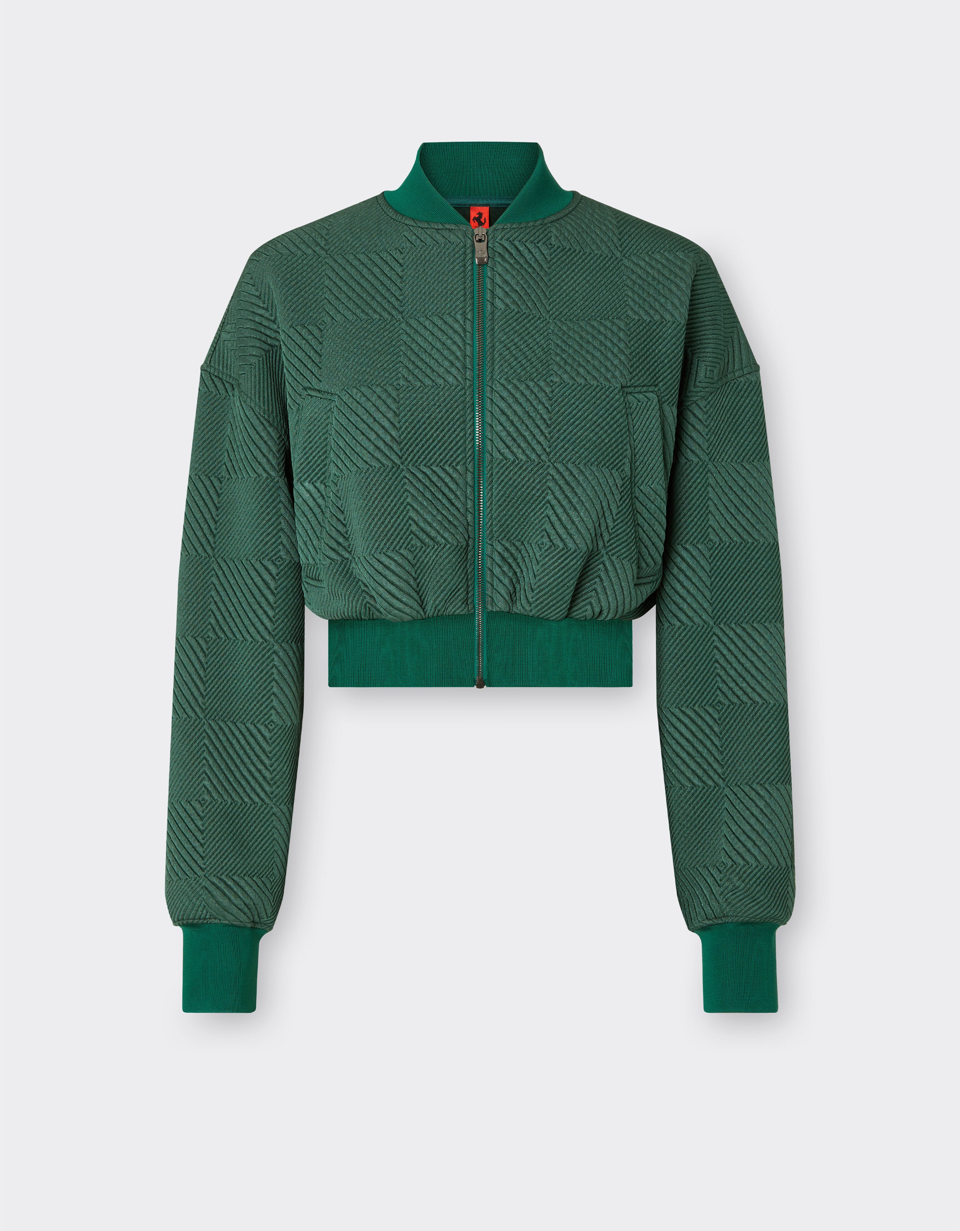Ferrari Chaqueta bomber de punto efecto 3D Verde Ficus 21994f