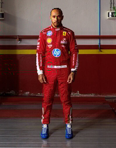 Ferrari Puma for Scuderia Ferrari HP Lewis Hamilton Monza 2025 racing suit Red LA0CPf