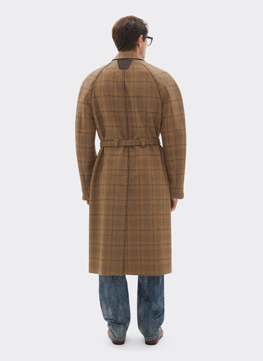 Ferrari Tartan mouliné wool coat Espresso 22591f