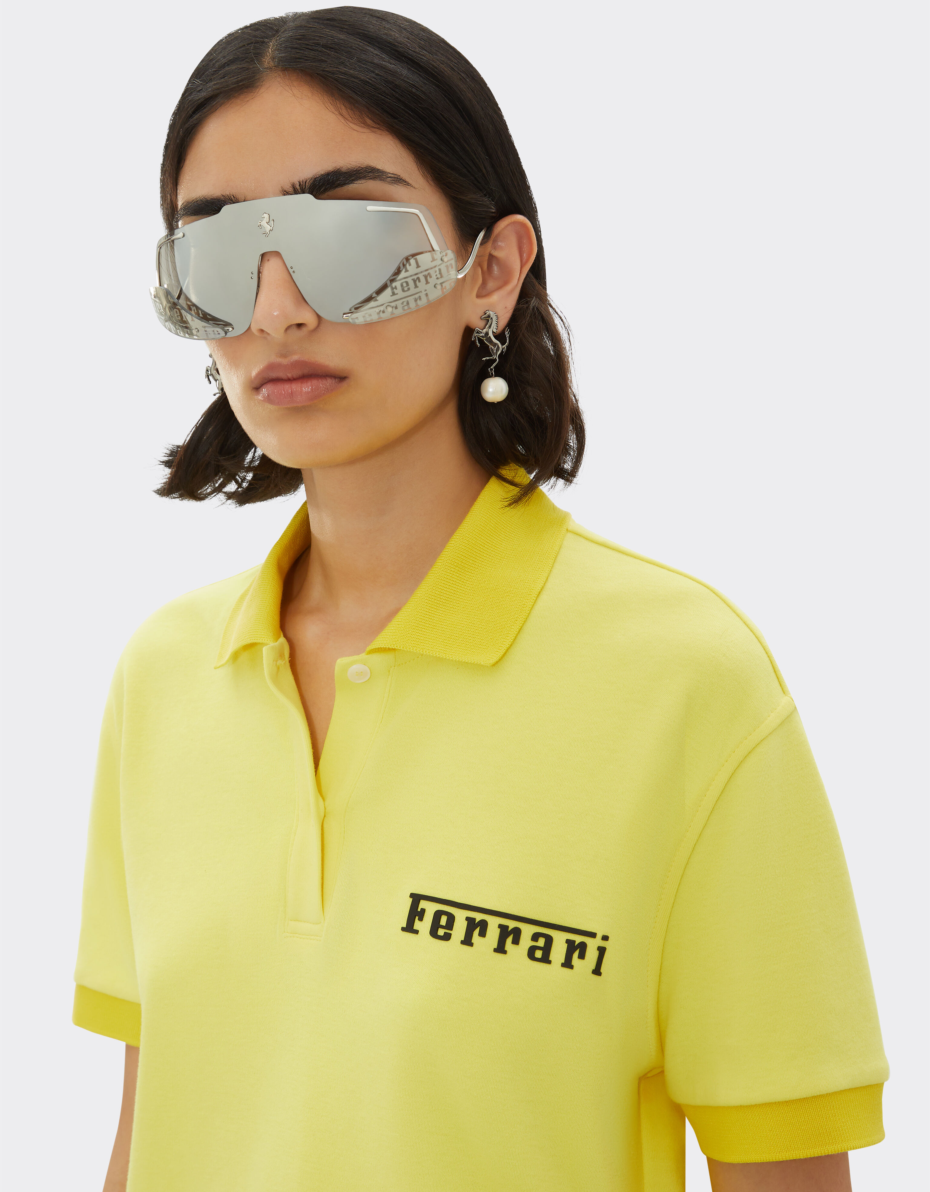 Giallo Modena コットン ポロシャツ Ferrariシリコンロゴ | Ferrari®