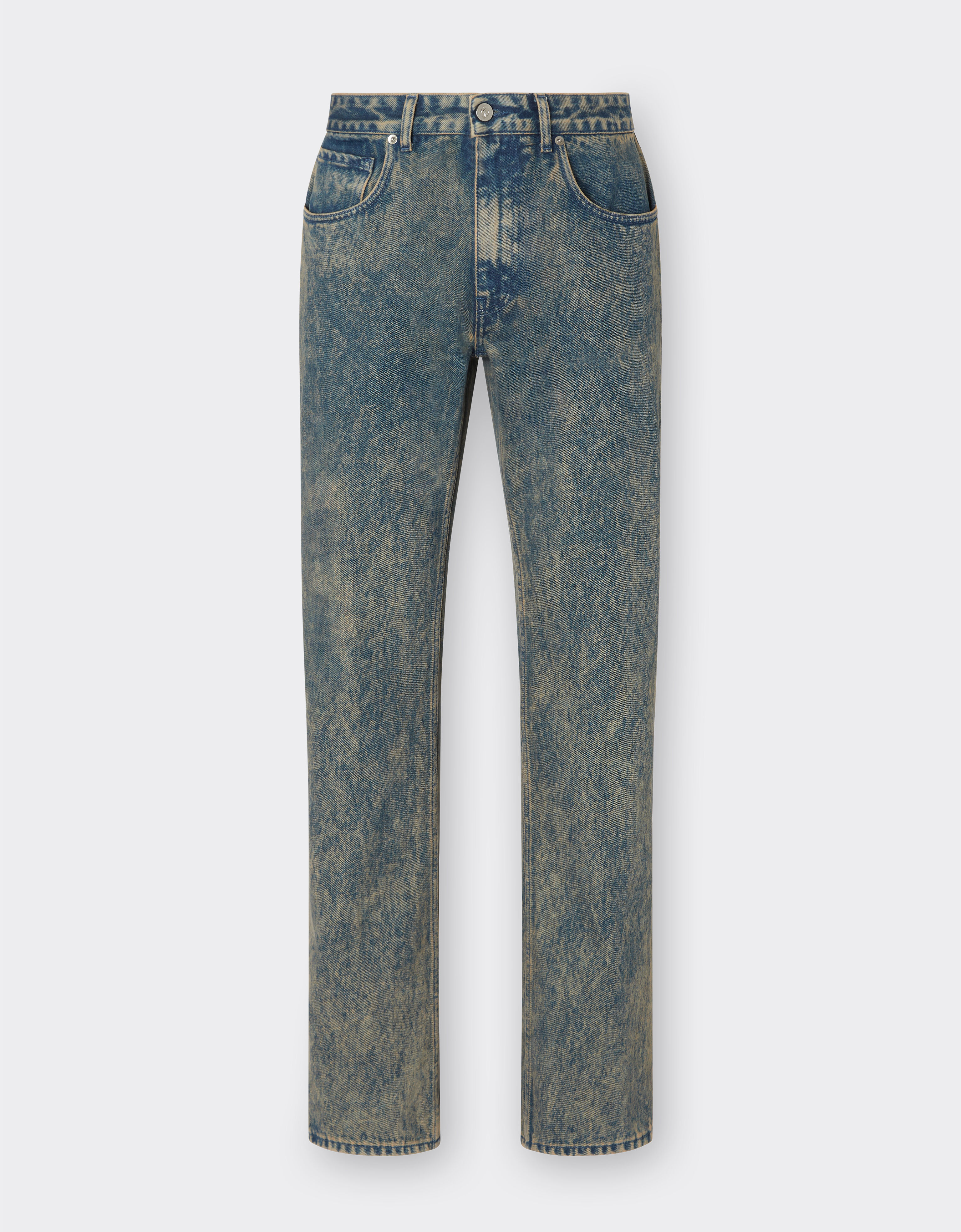 Ferrari Pantalone jeans con tintura effetto marmo Dark Grey 21246f